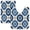 Intricate Blue and White Tie-dye, variant on U-Shaped Toilet Mat Plush Bathroom Rug Mat Non Slip Bathroom Mats Blue and White Batik Pattern