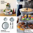 thumbnail image 3 of Efavormart 20" - 3 Tier Rustic Galvanized Serving Tray, Metal CupCake Holder Stand Dessert Display for Wedding, Party, Birthday, Baby Shower Celebrations, Home Decorations, 3 of 11
