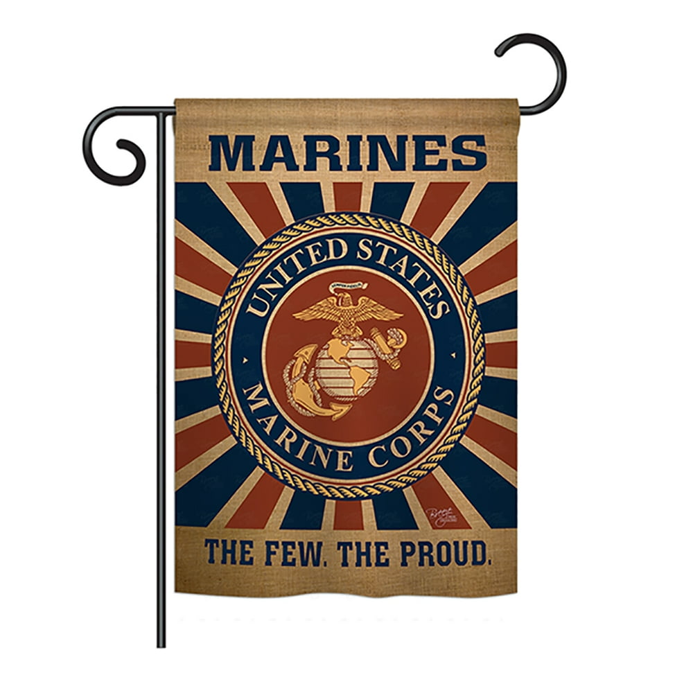 Breeze Decor - Marine Corps Burlap Americana - Everyday Military ...