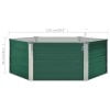 vidaXL 1 Piece Galvanized Steel Raised Garden Bed 129"x129"x45"cm Outdoor Patio Planter