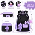 thumbnail image 2 of AHMOMEI 3 Piece Bow Backpack Set, Fashion Casual Rucksack with Lunch Bag & Pencil Case, Large Capacity Lightweight Daily Daypack Pink, 2 of 2