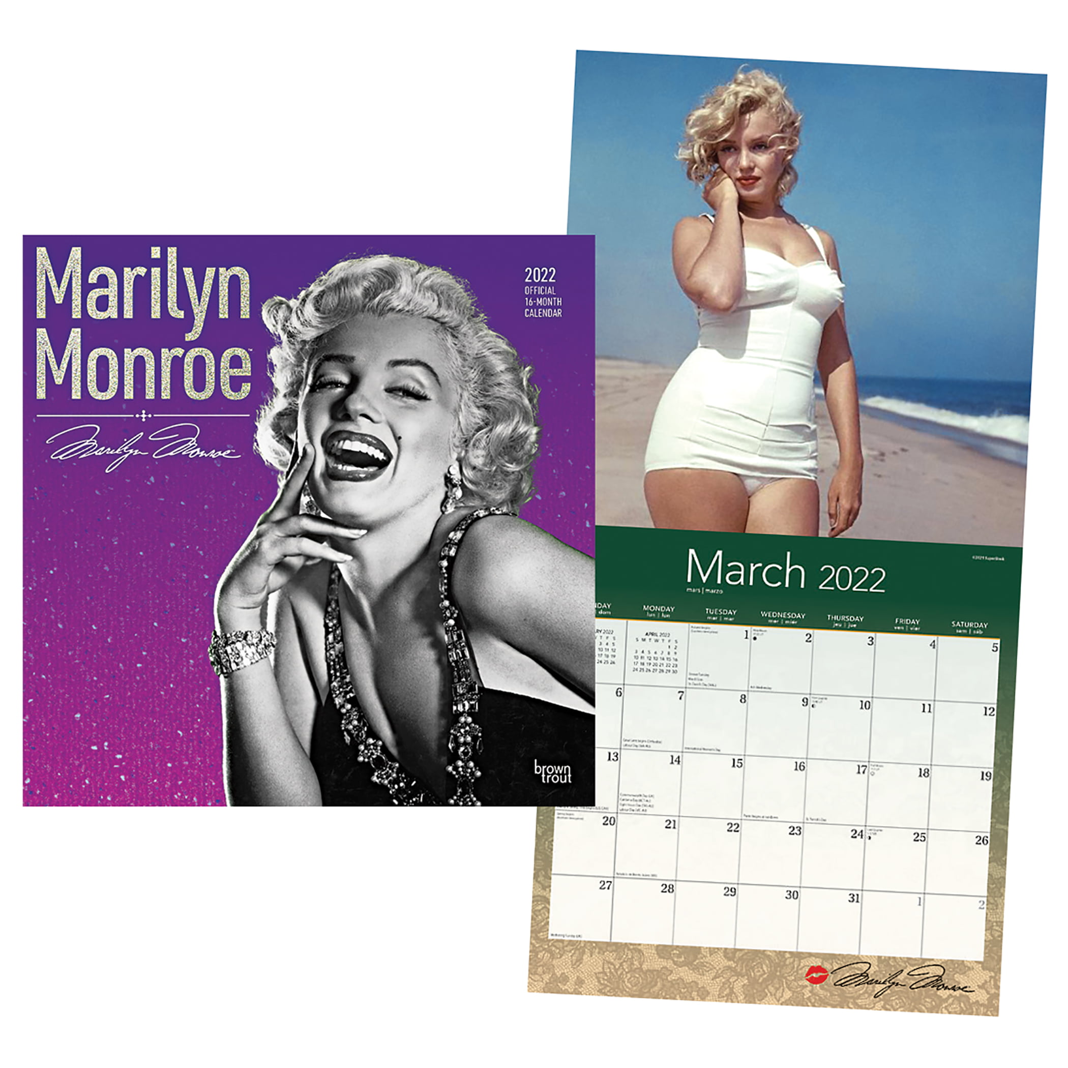 Collections Etc. - Marilyn Monroe 2022 16 Month Wall Calendar - Walmart.com