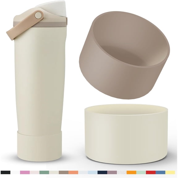 2 Pack Silicone Boot, Compatible with Owala 40oz & 30oz FreeSip Sway Tumblers, Anti-Slip Bottom Protector Sleeve Accessories, Dishwasher Safe BPA Free