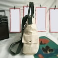 thumbnail image 3 of Stylago Women Canvas Tote Purses Students Button Crossbody Bag Adjustable Strap Shoulder Bags for Ladies Travel Shopping Camping Green, 3 of 5