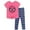 Blue,Pink, variant on Marvel Avengers Captain America Toddler Girls Peplum T-Shirt and Leggings Outfit Set Toddler to Big Kid