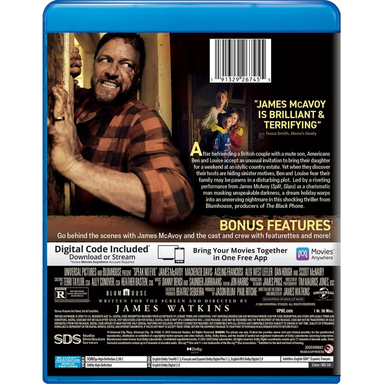 Speak No Evil (Blu-ray + Digital Copy), Thriller, Universal