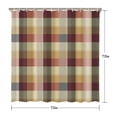 thumbnail image 5 of Buffalo Plaid Shower Curtain Featuring Rustic Farmhouse Plaid Print, Classic Red and Black Checkered Pattern, Waterproof Fabric with Hooks, Machine Washable, Retro Checkerboard Design, 5 of 5