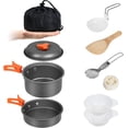 thumbnail image 1 of Camping Cooking Set, Camping cookware Stove Set, 18pcs Camping Pot pan Set, Nesting Camp Cook Set, CampingHiking Mess kit, Camping Gear, Mini cookware Camping, Backpacking Pans Set, 1 of 8