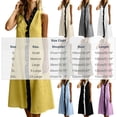 thumbnail image 4 of Womens A Line Summer Dresses Casual Beach Vacation Flowy Dress Ruffle Trim Sleeveless V Neck Sundress Beige,L, 4 of 7