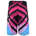 thumbnail image 2 of Men's Board Shorts Sport Beach Swimwear Bathing Suit Slim Fit Trunks (34, 513s Fuchsia Blue), 2 of 3
