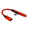 thumbnail image 2 of Carga y auriculares 2 en un a cable adaptador usb de sonido auxiliar de 3,5 mm rojo Hugo 2 en 1 USB C al adaptador de audio, 2 of 7