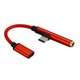 thumbnail image 2 of Cargue El Adaptador de Auriculares 2 en un a Cable Adaptador usb de sonido Auxiliar de 3,5 Mm rojo Yotijar 2 en 1 USB C al adaptador de audio, 2 of 7