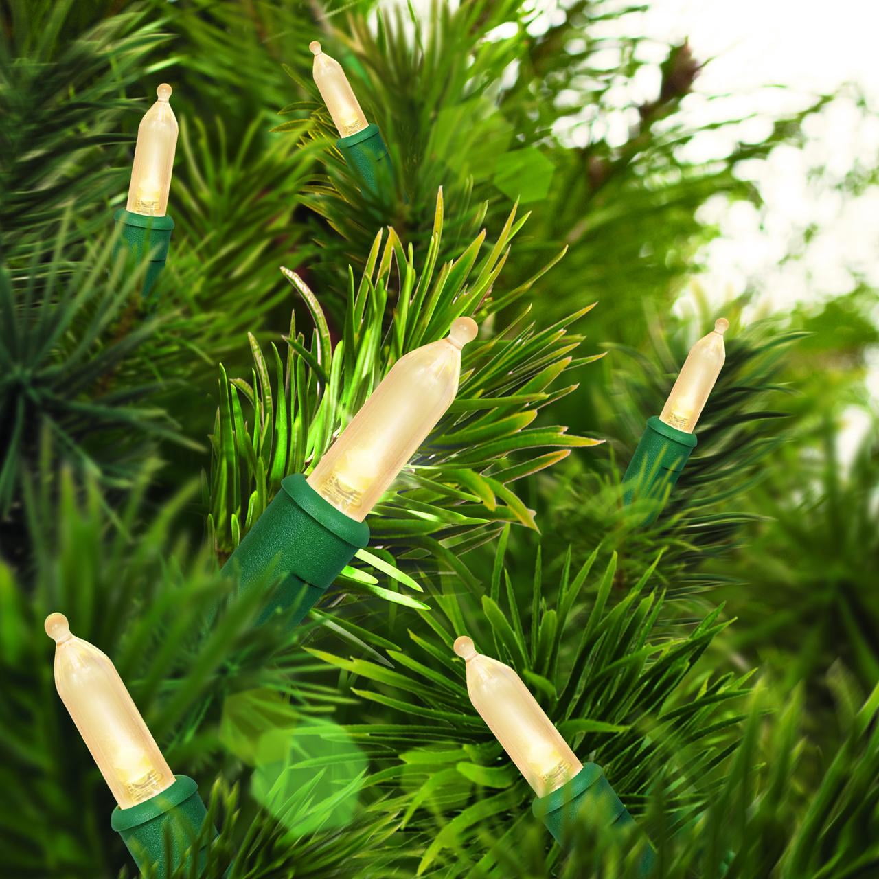 Indoor/Outdoor 100-Count LED Mini Christmas String Lights, Warm White, 19.5', by Holiday Time