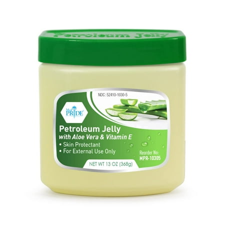 MEDPRIDE Petroleum Jelly with Aloe Vera & Vitamin E, Skin Care for Dry Hands, 13 Oz