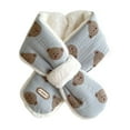thumbnail image 4 of AWZXDE Soft Winter Kids Scarf For Boys Girls Cozy Neck Warmer With Adorable Animal Designs Windproof Thickened For Cold Weather 1-10 Years Light Blue, 4 of 5