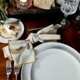 thumbnail image 4 of Eiden Linen, Gold Collection, Set of 6, Cloth Napkins, Champagne with Gold Trim, 4 of 7