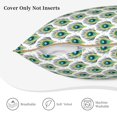 thumbnail image 3 of KLL Peacock Feathers1 Decorative Throw Pillow Covers Velvet Soft for Couch Sofa Bedroom Living Room Outdoor (No pillow core)- 18"x18", 3 of 5