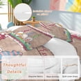 thumbnail image 4 of Happy Easter Twin Size Comforter Set, Colorful Gnome Carrot Egg Brown Wood Grain Pink Border Bedding for All Seasons, 4 Pcs Bed Set, 1 Quiltcover (68"x86") ,1Sheet(67"x116"), 2Pillowcases (30"x20"), 4 of 12