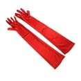 thumbnail image 3 of Guantes largos para ocasiones formales en fiestas. Guantes hasta el codo, ideales como obsequios para fiestas. Rojo, 3 of 9