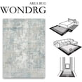 thumbnail image 2 of x Washable Area Rug for Living Room Bedroom Cream Neutral Carpet Low Pile Soft Thin Tapis Salon Abstract Modern Vacuumable Lightweight Large Throw Rug for Dining Room Kitchen, 2 of 8