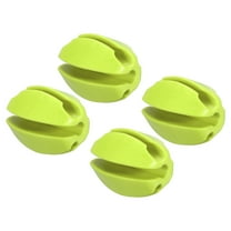 Hard Rubber Fishing Rod Bundler Holder Fishing Pole Strap Ties 5-Holes, Yellow 4 Pack