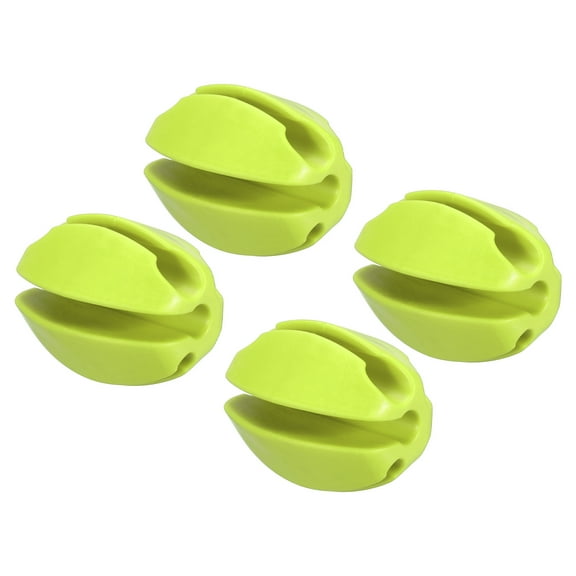 Hard Rubber Fishing Rod Bundler Holder Fishing Pole Strap Ties 5-Holes, Yellow 4 Pack