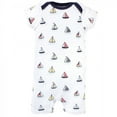 thumbnail image 3 of Hudson Baby Infant Boy Cotton Rompers 3pk, Sailboat, 6-9 Months, 3 of 4
