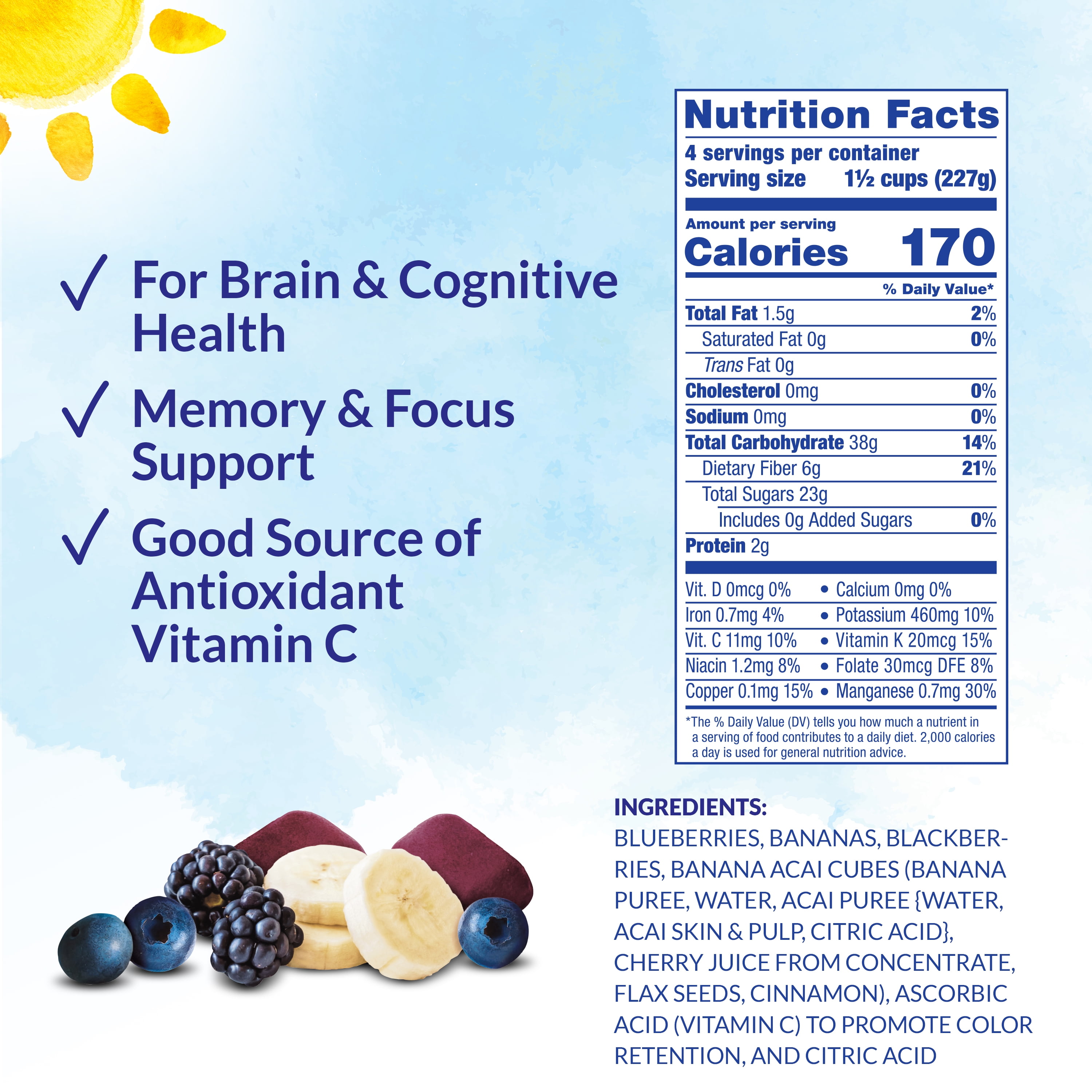 Dole® Boosted Blends® Protein: Blueberry Banana Smoothie Mix - Dole®  Sunshine