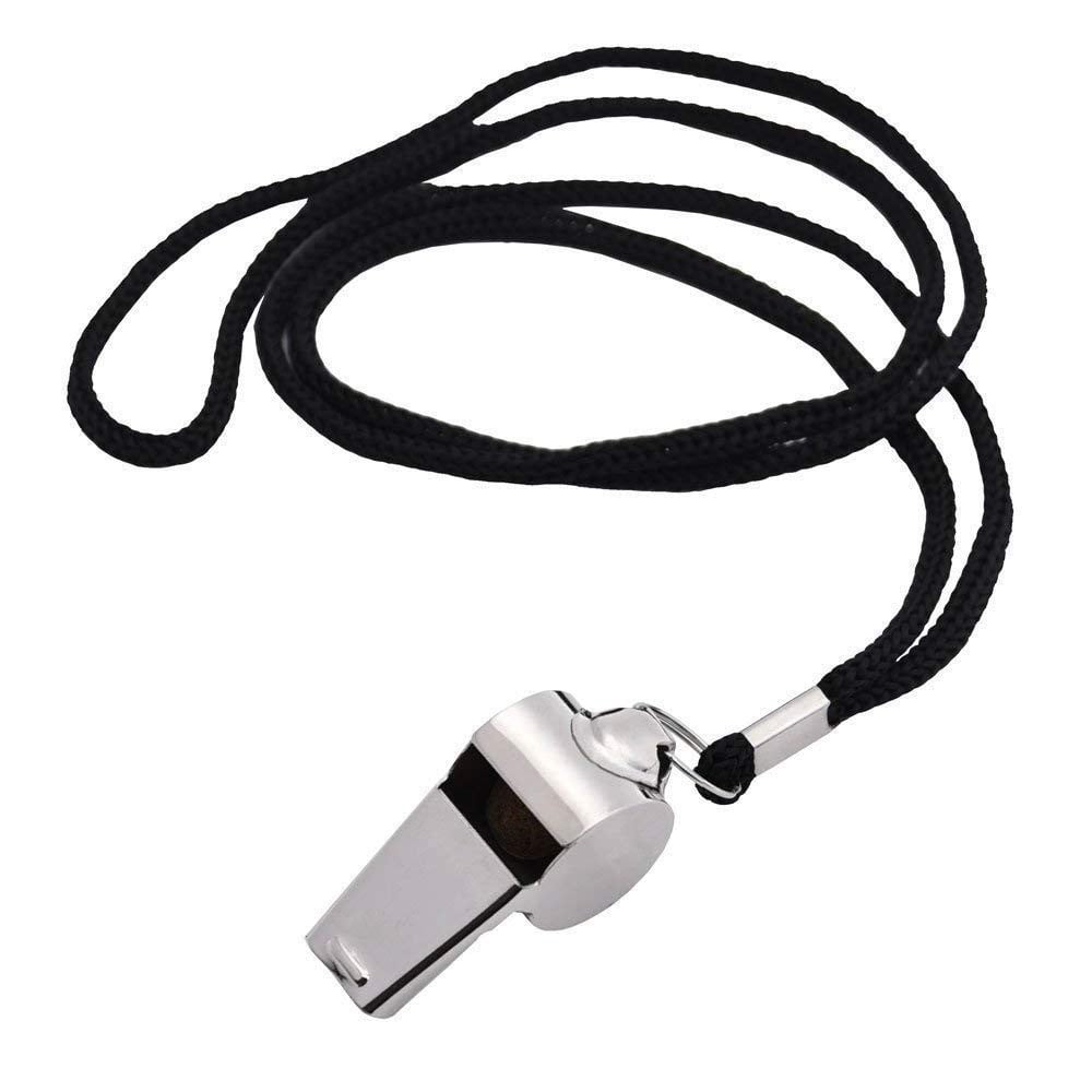 Stainless Steal Coach Referee Crisp Sound Whistle School Sport Lifeguard