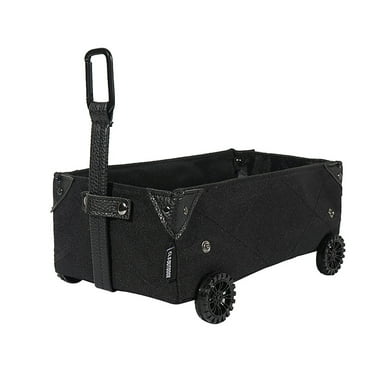 Mini Flodable Multipurpoansport Outdoorse Wagon Cart Camping Trolley Cart with Wheel Folding Garden Beach Wagon Foldable Pull along Trolley Trailer Collapsible with Removable Fabric for Picnic