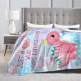 thumbnail image 6 of Dinosaur Blanket for Girls Women Gifts Just A Girl Who Loves Dinosaurs Throw Blanket for Kids Adults Ultra Soft Cozy Fleece Blanket for Couch Sofa \u200bBed 40"x50", 6 of 6