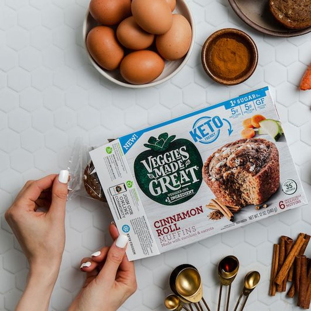 Veggies Made Great Keto Cinnamon Roll Muffin, 12 Ounce -- 8 per case