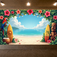 thumbnail image 5 of Tropical Design Beach Banner Hawaiian Surfboard Luau Decoration for Summer Party Outdoor Event, 5 of 7