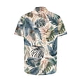 thumbnail image 4 of Blusa y camisa de manga corta con cuello vuelto para hombre, blusa informal con botones y estampado hawaiano, blusa de manga corta con cuello vuelto para hombre, 4 of 4