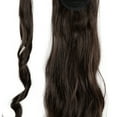 thumbnail image 6 of SAYFUT Black Ponytail Extension Wrap Around Long Straight Curly Wave Clip in Ponytails Hair Extensions for Women 20-22 Inch Synthetic Hairpiece 80g, 6 of 8