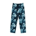 thumbnail image 6 of Uemuo Ink Rose Pattern Men's Wide Leg Palazzo Lounge Pants with Pockets Light Weight Loose Comfy Casual Pajama Pants-X-Large, 6 of 9
