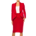 thumbnail image 5 of Women's Chic 2-Piece Suit Set - Open Front Blazer and Matching Pencil Skirt, 5 of 6