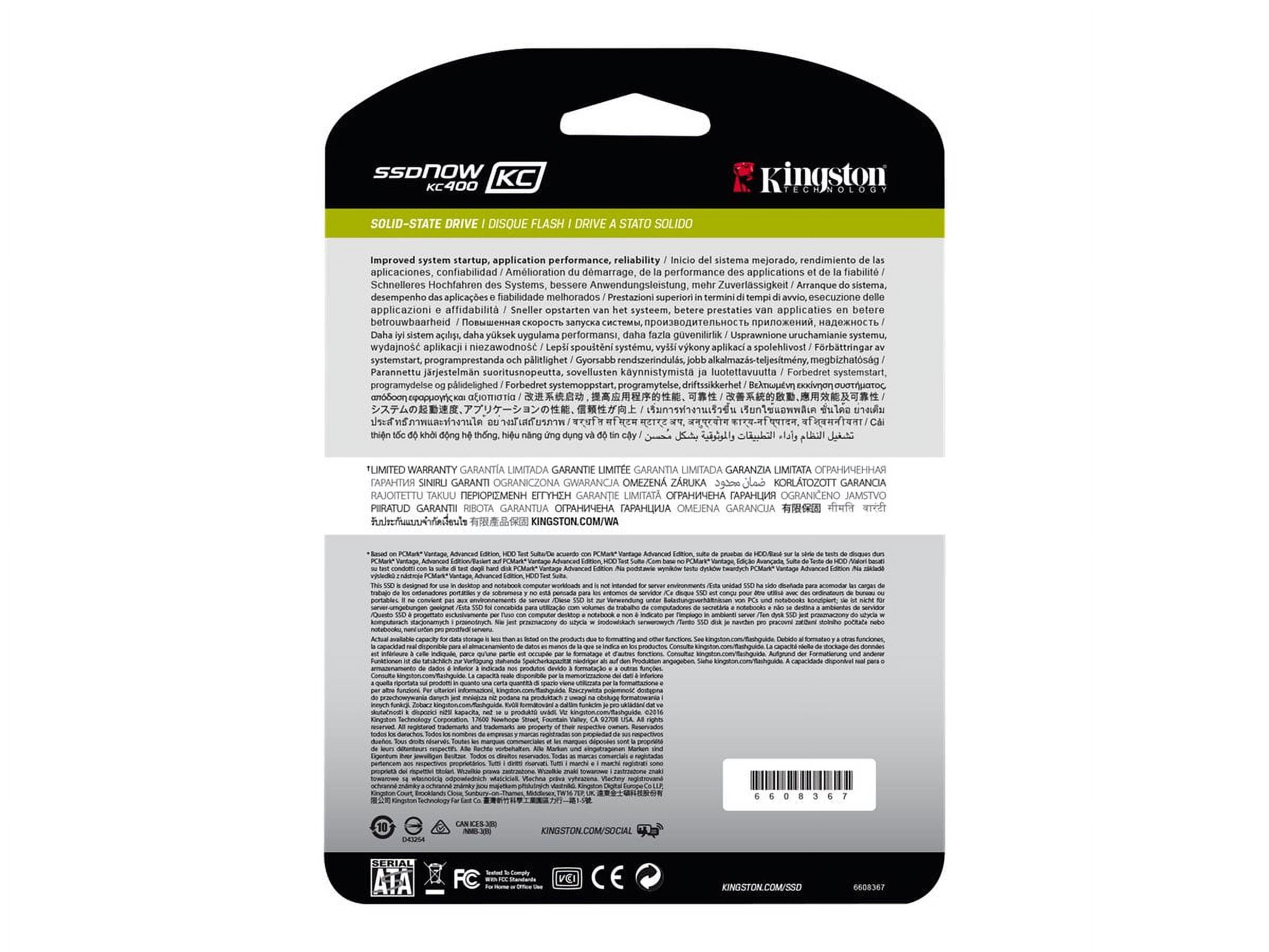 Kingston SSDNow KC400 - solid state drive - 128 GB - SATA 6Gb/s