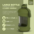 The Green Gym Keg Sports Water Bottle (2.2 L) with Carry Handle, 64oz