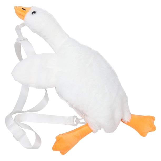 Lindo bolso bandolera de peluche: Bolso bandolera blanco con diseño de dibujos animados de animales, suave y esponjoso, accesorio de diario para mujeres y niñas.