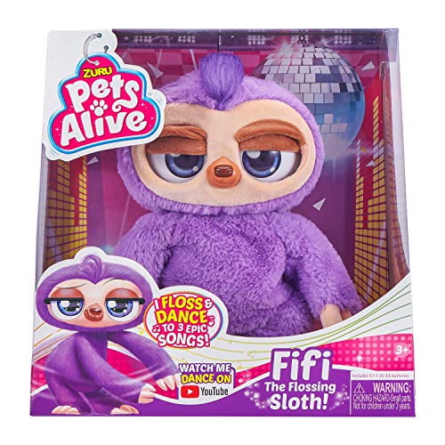 Zuru Pets Alive Fifi The Flossing Sloth Kids Dancing Robotic Toy *OPENED BOX 