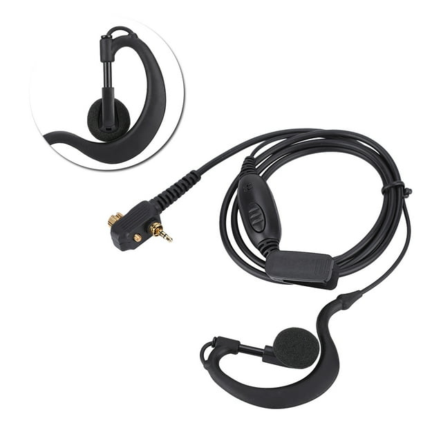 Auricular Walkie Talkie, Auriculares De Radio De Seguridad Policial Micrófono PTT Micrófono M Head Walkie Talkie Auriculares Compatibles con Motorola Tetra Radio Bidireccional MTH800 MTP850