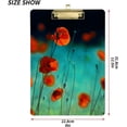 thumbnail image 3 of FMSHPON Red Poppy Clipboard Hardboard Wood Nursing Clip Board and Pull for Standard A4 Letter 13x9 inches, 3 of 7