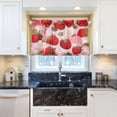 thumbnail image 6 of Cartoon Strawberry Fruit Red Kitchen Curtains 36 Inch Length Short Tier Curtains for Small Windows Half Window Treatments for Living Room Kitchen Bedroom 2 Panels, 6 of 6