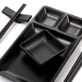 thumbnail image 4 of Juego de platos de sushi Pumtus, 16 piezas de melamina con plato para salsa, 4 of 7