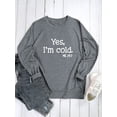 thumbnail image 3 of NFTOEIULA Women Letter Print Crew Neck Long Sleeve Sweatshirt With Pockets, 3 of 7