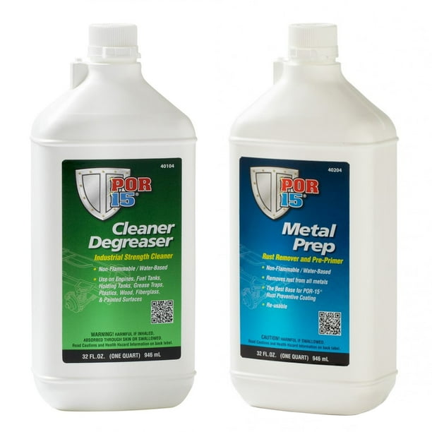 POR 15 MARINE CLEAN & METAL PREP Quart Kit Degreaser Rust Remover PrePrimer
