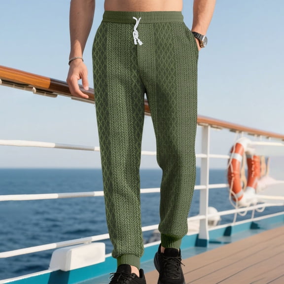 Elvqul Sweatpants with Pockets for Men Jogger Atheletic Pants Running Drawstring Elasitc Waist Workout Solid Mens Joggers Lightweight