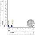 thumbnail image 6 of Gem Stone King 14K Yellow Gold Blue Created Sapphire Earrings for Women | 2.00 Cttw | Gemstone September Birthstone | Pear Shape 7X5MM, 6 of 6