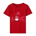 thumbnail image 5 of ICHUANYI Women's T-shirt Valentine's Day Tee Shirts Short Sleeve Crew Neck Tops Cloth New Trending, 5 of 5